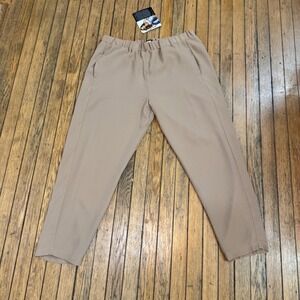 IMAN Tan Straight Leg Pants Comfortable Fit